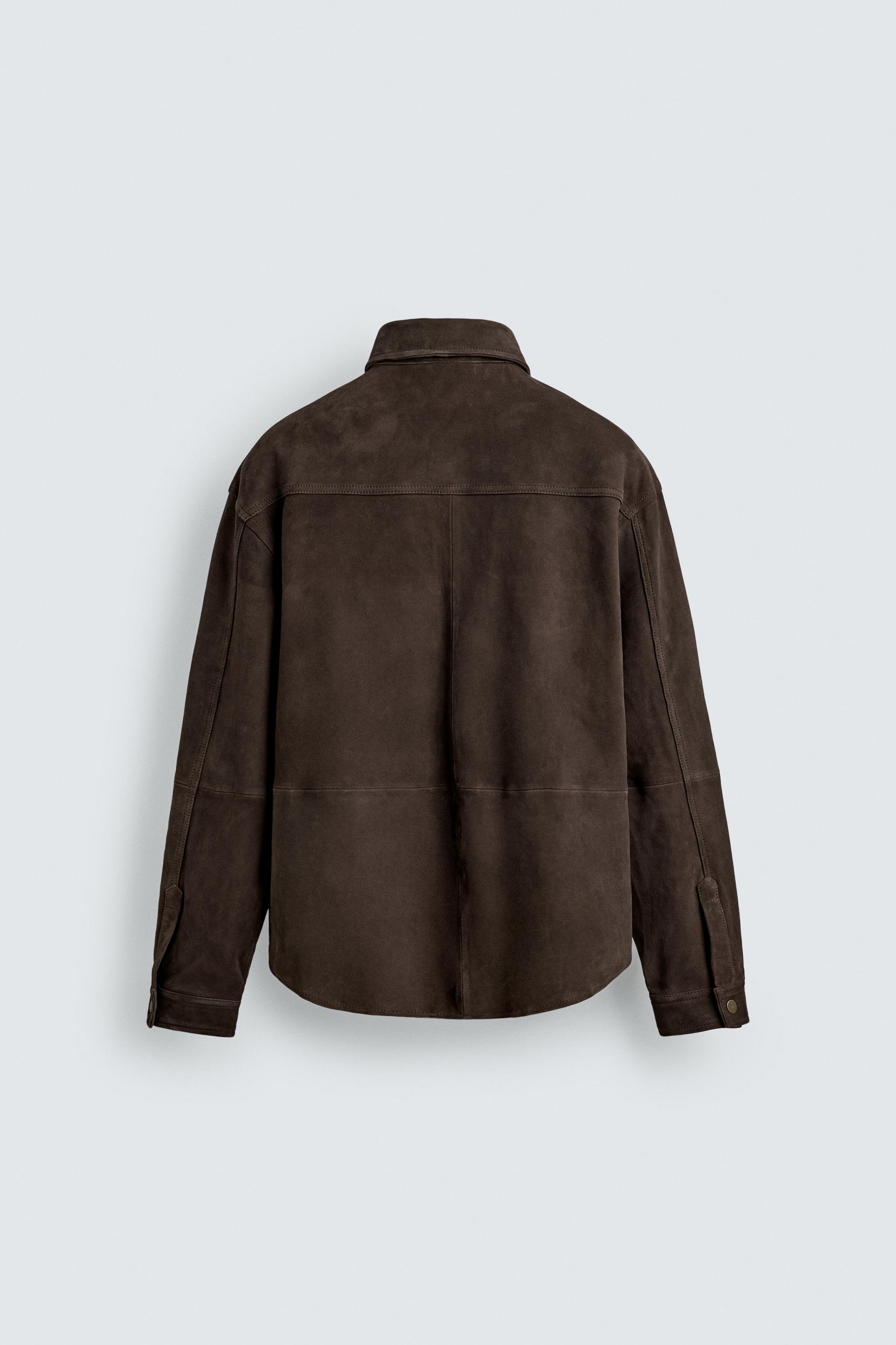 REGULAR FIT SUEDE OVERSHIRT